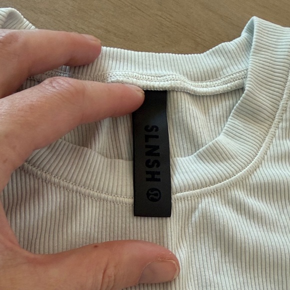 Lululemon Ebb to Street Tank Top White Ribbed High Neck Athletic Racerback SLNSH - Picture 2 of 4